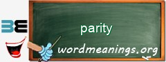 WordMeaning blackboard for parity